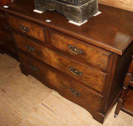 Walnut chest of drawers